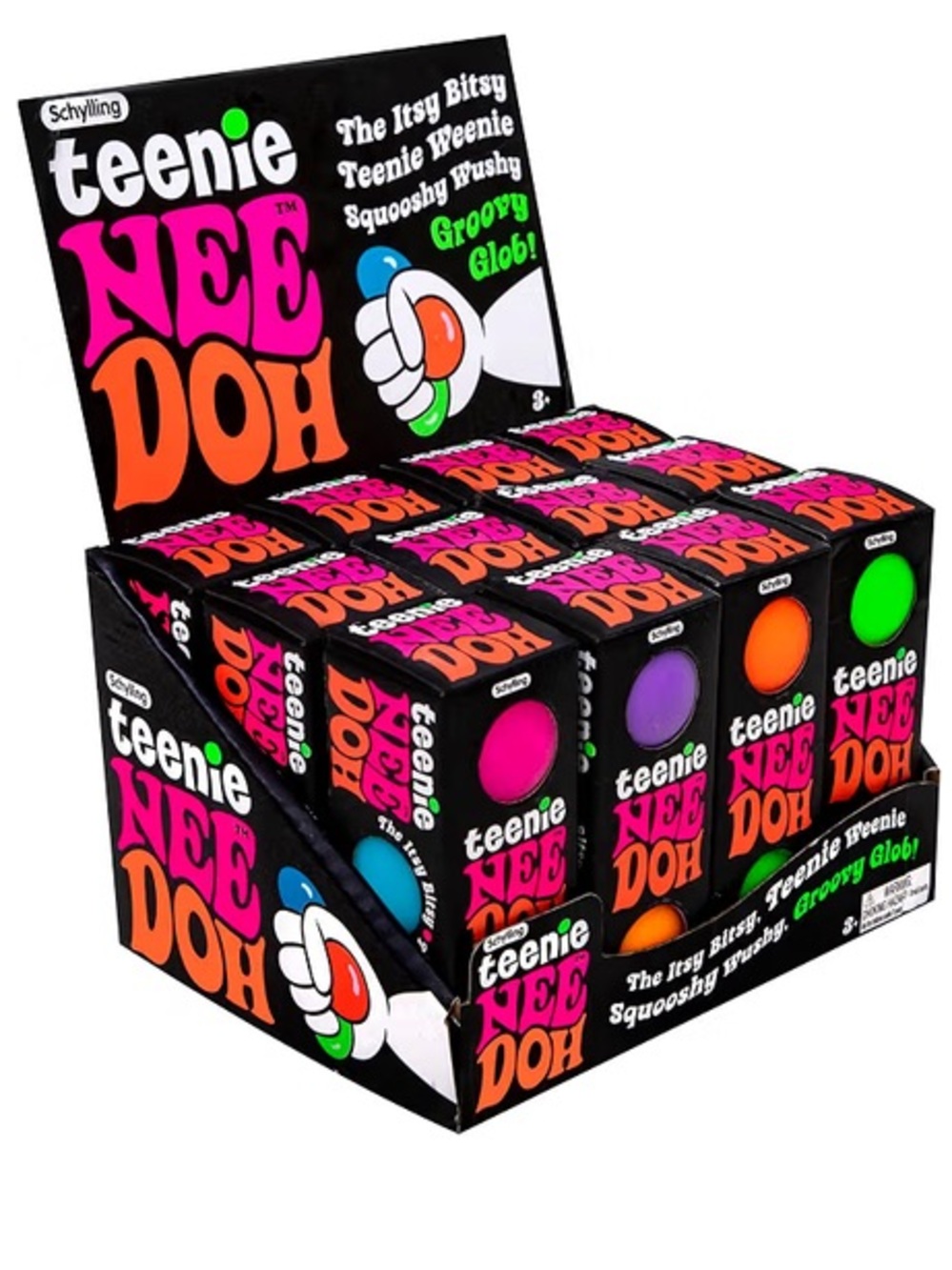 Teenie NeeDoh Groovy Glob 3 Pck. Orange, Purple & Blue